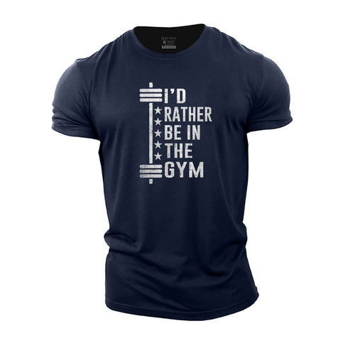 Men's I'd Rather Be in the Gym Cotton T-Shirt